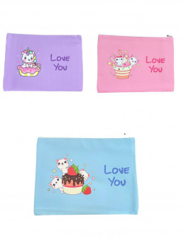 Папка 23х17,5см "Love you" на молнии, Mazari/M-9654