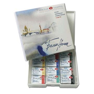 Краска акварель 12 цв. "Белые ночи" кюветы ЗХК  1942036 (1/58)