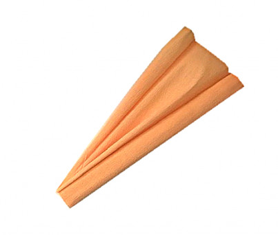 Гофрированная бумага плотная (флористическая 50мм х 250 мм,120 г/м2), бледно-оранжевая, ШК