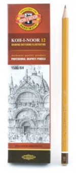 Карандаш KOH-I-NOOR 1500 6H заточенный (12)