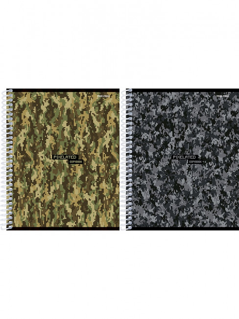 Тетрадь 96 клетка "Пиксельное милитари-1", на спирале, Проф-Пресс/96-2345 (6/48)