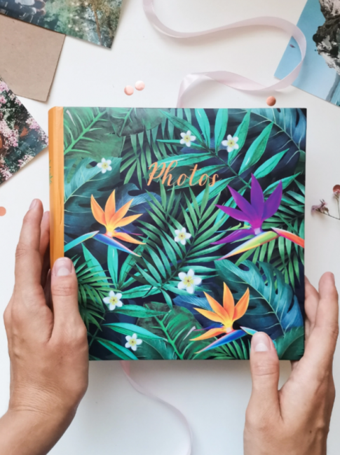 Фотоальбом на 200 фото 10х15 см "Райский цветок", бум. листы , книж. переплет "belle fleur", 10228020/030323/3014477, FA 200.009-1