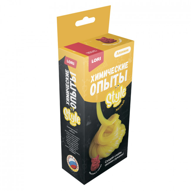 Химические опыты.Монстрики STYLE SLIME "Желтый", LORI/Оп-028