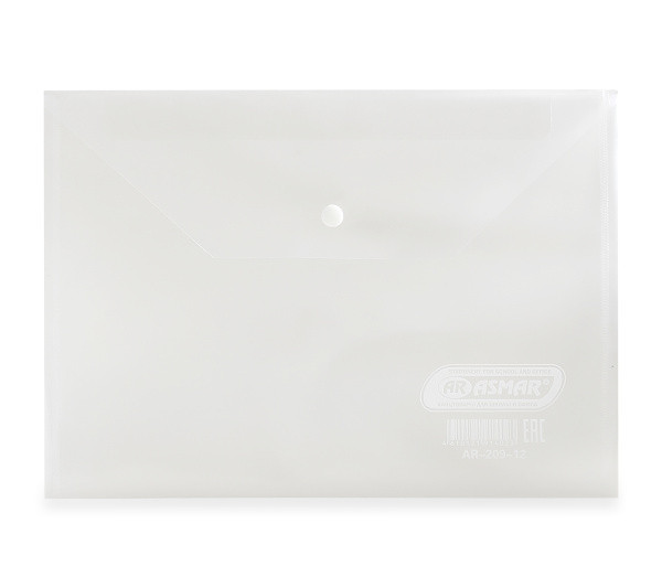 Папка А4 на кнопке, прозрачно-белый, Asmar (12)