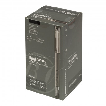 Ручка шариковая 0,5мм черная "BasicWrite. Breeze", BV/20-0317/02 (50)