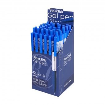 Ручка автоматическая гелевая 0.4мм синяя "FineClick", BV/20-0391/01 (36)