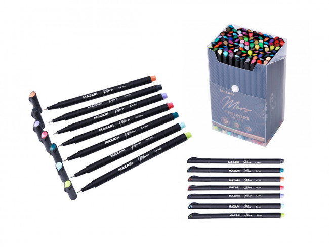 Набор линеров 0,4 мм 100цветов M-5393-100 MERO, Mazari