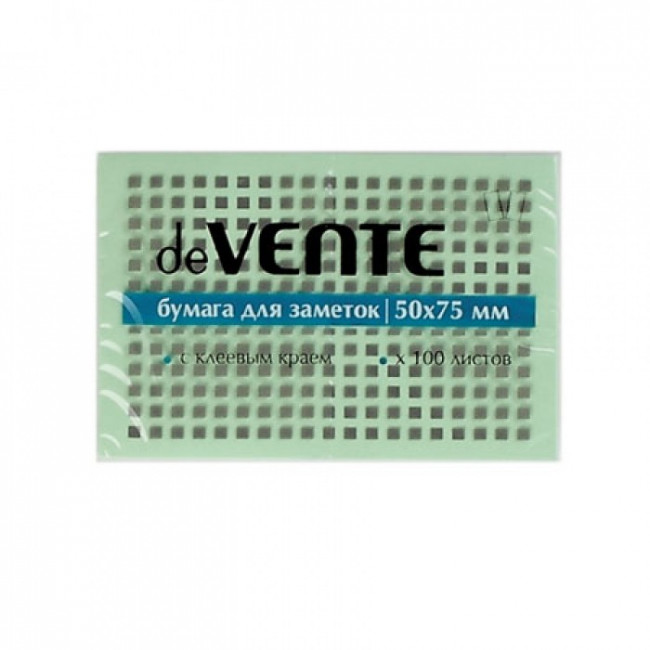 Стикер 50*75мм 100л Devente зеленый 2010309/12 Китай