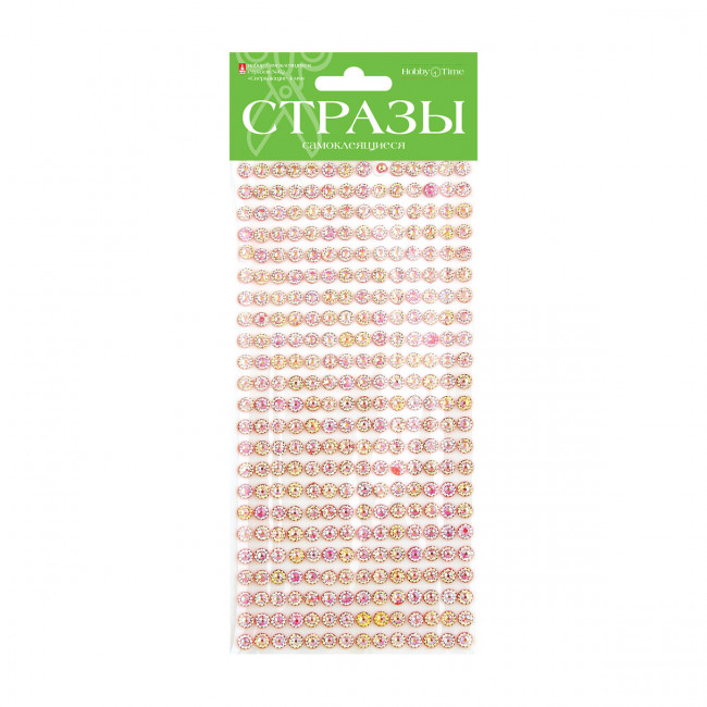 Самоклеящиеся стразы 6мм "Сверкающие", 6цв, №62, BV/2-148/02