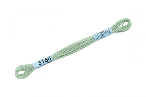 Нитки для вышивания "Gamma"    мулине  ( 3071-3172 )  100% хлопок     8 м №3150 бл.салатовый