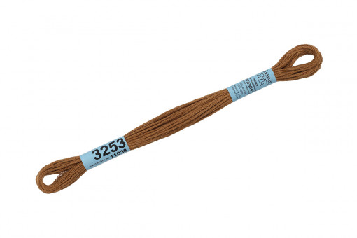 Нитки для вышивания "Gamma"    мулине  ( 3173-6115 )  100% хлопок     8 м №3253 св.св.коричневый