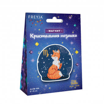 Алмазная мозаика "Знаки зодиака. Дева" магнит 9 х 9 см, Фрея/ALVM-059