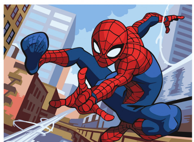 Набор для творчества "Рисование по номерам". DS090 Spider-Man 30 x 40