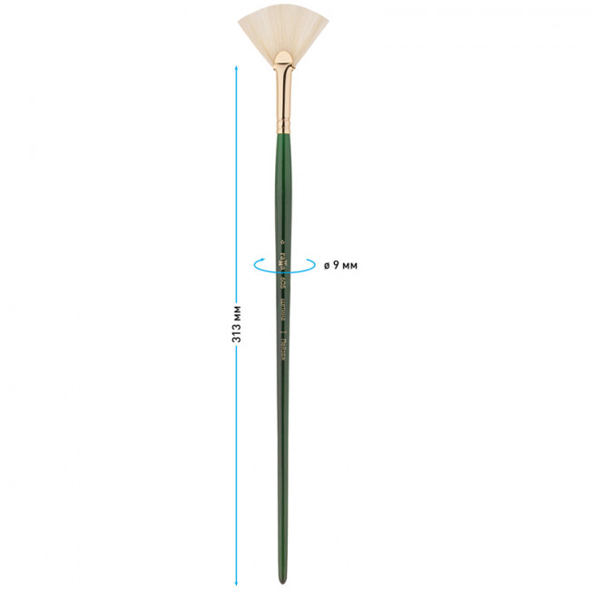 Кисть художественная щетина Гамма "Пейзаж", веерная №6, длинная ручка