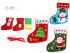 Набор для творчества из текстиля Chirstmas sock, 4 дизайна в ассортименте, Mazari