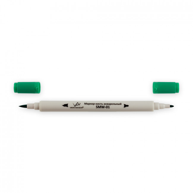 Акварельный маркер-кисть 0.8 мм - 2 мм, кисть/круглое тонкое Z400 изумрудный, Gallery VISTA-ARTISTA/Z400 Акварельный маркер-кисть 0.8 мм - 2 мм, кисть/круглое тонкое Z400 изумрудный, Gallery VISTA-ARTISTA/Z400