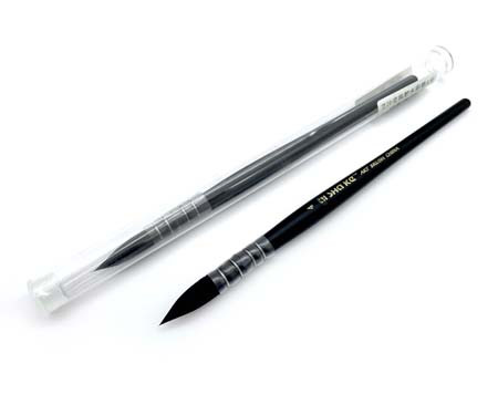 Кисть Белка  Микс №4  AS-4 круглая, профессиональная, для акварели, черная ручка, в пластиковой колбе (1/10/240)