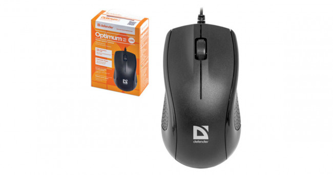 Мышь проводная DEFENDER Optimum MB-160, USB, 2 кнопки + 1 колесо-кнопка, оптическая, черная Мышь проводная DEFENDER Optimum MB-160, USB, 2 кнопки + 1 колесо-кнопка, оптическая, черная