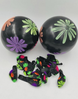 Шар 12" "Ромашка" на черном фоне, MAYLOTT/292-8 (100)