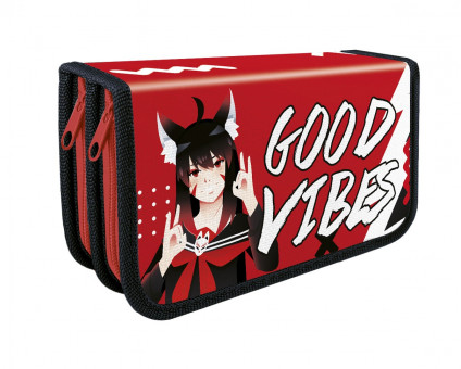 Пенал двухсекционный "Девочка-лиса 2023" , большой, Пчёлка/ПО-49 ДЕВОЧКА-ЛИСА Пенал двухсекционный "Девочка-лиса 2023" , большой, Пчёлка/ПО-49 ДЕВОЧКА-ЛИСА