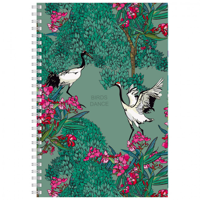 Скетчбук 80л., А5 на гребне BG "Танец журавлей", матовая ламинация, выб. лак, 120г/м2 СТ5гр80_лм_вл 9775 Скетчбук 80л., А5 на гребне BG "Танец журавлей", матовая ламинация, выб. лак, 120г/м2 СТ5гр80_лм_вл 9775