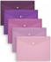 Папка с кнопкой А-4   DI-4 "Фиолетовые оттенки" INTELLIGENT 33х23см, пластик, ассорти, штрихкод на папке (10/250/500)