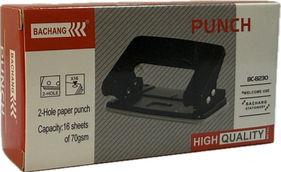 Дырокол 12л, ассорти, Bachang/BC-8230 (12)