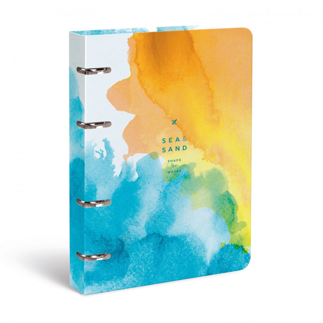 Тетрадь А5 120л клетка, на кольцах, со см. блоком, AQUARELLE REFLEXION LOREX/ LXNBCL-AQR (10)