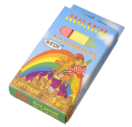 Набор (3 шт) цветных мелков для асфальта арт. НМЦА-3 Алгем (54)