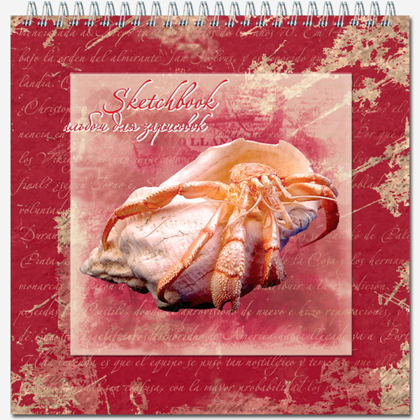 Блокнот-скетчбук 190х190мм 60л "QUADRO BIG" гребень, Полином/2610 (10)