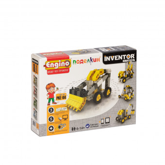 Конструктор пластиковый, 8 моделей "Спец.техника" 74 элемента, "Поделкин & Engino"/PKE-04