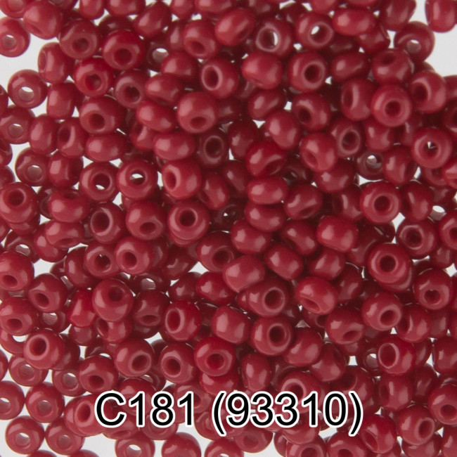 Бисер Чехия "GAMMA" круглый 3   10/0   2.3 мм    5 г  1-й сорт C181 т.бордовый ( 93310 )