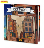 Скетчбук "Большая Садовая" 7БЦ, 150*150 мм, глянцевая ламинация, 80 л С80-0683