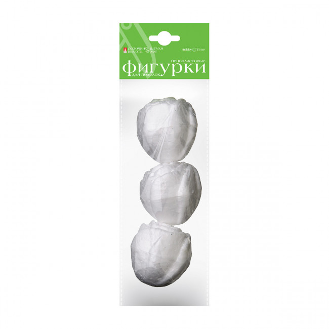 Пенопластовые фигурки 45мм "Розочки", 3шт, BV/2-207/01