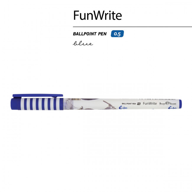 Ручка шариковая 0,5мм синяя "FunWrite. Енот-рыбак", BV/20-0212/73 (24) Ручка шариковая 0,5мм синяя "FunWrite. Енот-рыбак", BV/20-0212/73 (24)