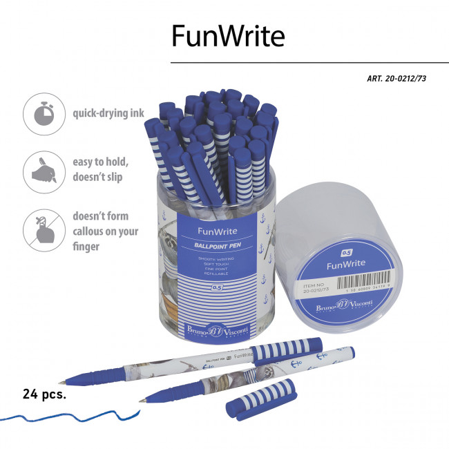 Ручка шариковая 0,5мм синяя "FunWrite. Енот-рыбак", BV/20-0212/73 (24) Ручка шариковая 0,5мм синяя "FunWrite. Енот-рыбак", BV/20-0212/73 (24)