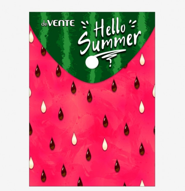 Папка-конверт на кнопке "deVENTE. Watermelon" A6- (114x158 мм), 150 мкм, вертикальная, непрозрачная с рисунком (12)