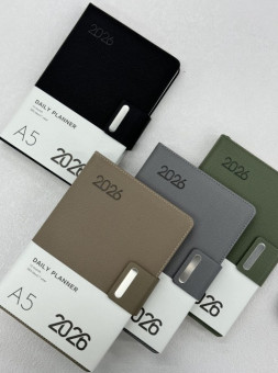 Ежедневник датированный 2026г А5 168л, линия, цвет ассорти, Dicai/2026-769