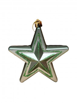 Набор ёлочных подвесок "Яркие звезды",10 см,фисташковый, 4 шт, НУ-0443