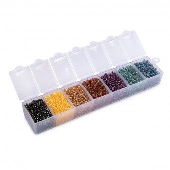 Набор бисер d 0,7-0,8мм, 7цв х 13г, Gamma/GNB  №03