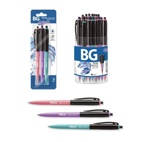 Ручка шариковая автоматическая BG ULTRA G technology 0.5 мм "EFFECTO", син. Ручка шариковая автоматическая BG ULTRA G technology 0.5 мм "EFFECTO", син.