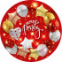 Тарелка бум 18 см "Супер пати" красная, 10шт, Микрос