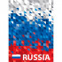 Папка-конверт А6- 150 мкм "Russia" на кнопке, непрозрачная с рисунком, deVENTE