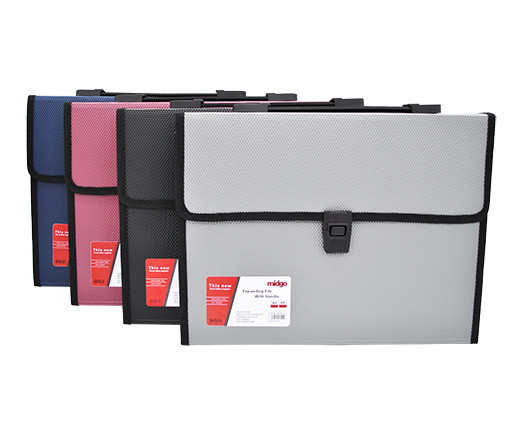 Папка портфель 12 отд. DA-150 Рельефное покрытие, цвета ассорти, в пакете MG-8812A (1/60)