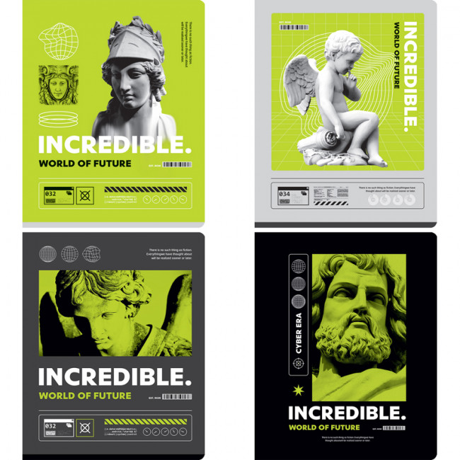 Тетрадь А5 48л. клетка "Невероятный мир" ламинация глянцевая, BG/Т5ск48_лг 11067 (4/16)