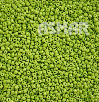 Бисер "ASMAR" размер №12, вес: 50 г, салатовый глянцевый, непрозрачный Бисер "ASMAR" размер №12, вес: 50 г, салатовый глянцевый, непрозрачный