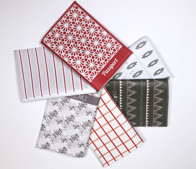 Обложка на паспорт из нат. кожи флотер коллекция принтов 3 WENZER OFFiCE