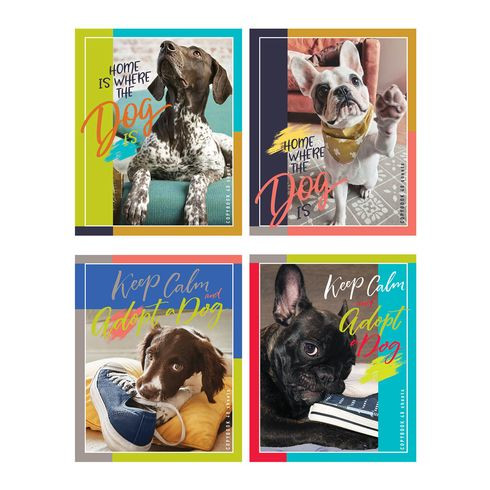 Тетрадь общая А5 скоба 48л. одна линия "Моя собака" (ассорти)