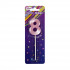 Свеча для торта "Цифра 8" 7,5г 1шт, BOOMZEE/BCD-13-8 (12)