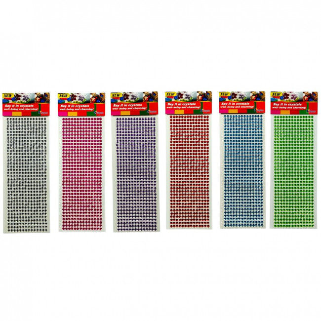 Наклейки-стразы 0,5мм 504шт, самоклеящиеся,  866579-05 (12)